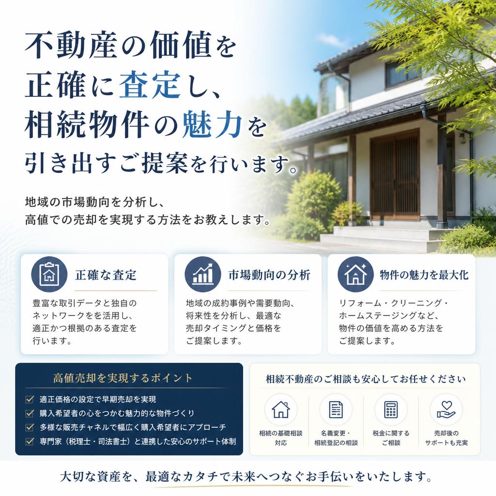 相続物件の査定・価値を最大限引き出す方法